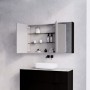Matte Black Fluted Mirror Cabinet 1200 Matte Black Fluted Mirror Cabinet 1200